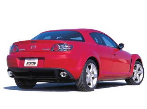 Borla 03-09 Mazda RX-8 1.3L Single Round Rolled Angle-Cut Cat-Back Exhaust thumbnail 8