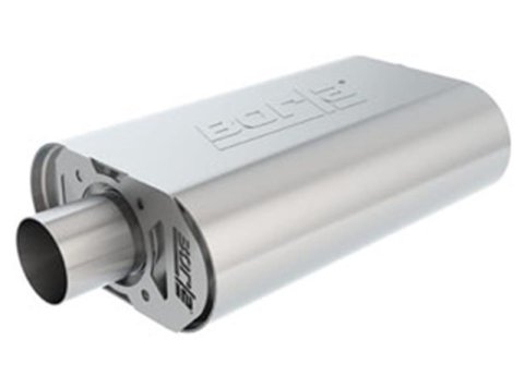 Borla CrateMuffler STOCK SBC 283/327/350 ATAK 2.5in Offset/Center 14in x 4.35in x 9in Oval Muffler thumbnail 1
