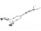 Borla 16-17 Chevy Camaro 6.2L 4in Dual Carbon Fiber Tips Dual Split Exit S-Type Catback Exhaust thumbnail 3