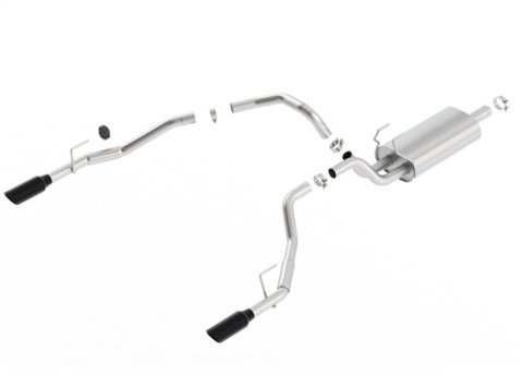 Borla 09-17 Ram 1500 5.7L V8 5in Single Tip Black Chrome Cat-Back Touring Exhaust Through Bumper thumbnail 2