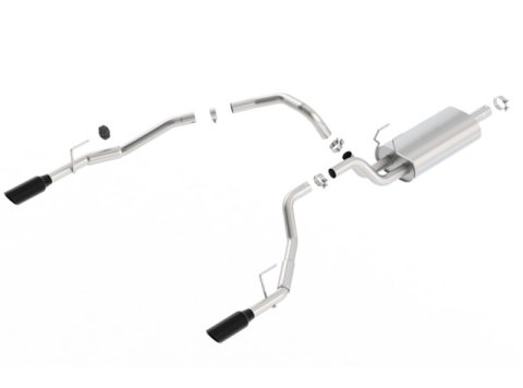 Borla 09-17 Ram 1500 5.7L V8 5in Single Tip Black Chrome Cat-Back Touring Exhaust Through Bumper thumbnail 4