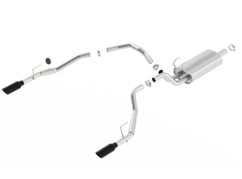 Borla 09-17 Ram 1500 5.7L V8 5in Single Tip Black Chrome Cat-Back Touring Exhaust Through Bumper thumbnail 6