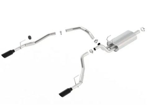 Borla 09-17 Ram 1500 5.7L V8 5in Single Tip Black Chrome Cat-Back Touring Exhaust Through Bumper thumbnail 7