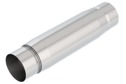 Borla CrateMuffler Resonator Option 3in Center/Center 3.5in Round x 10in - Null Sound Center/Center thumbnail 4