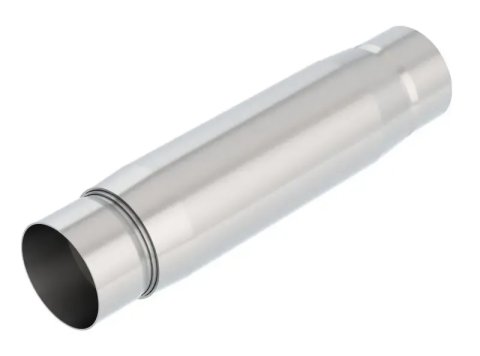 Borla CrateMuffler Resonator Option 3in Center/Center 3.5in Round x 10in - Null Sound Center/Center thumbnail 6