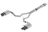 Borla 2018 Ford Mustang GT 5.0L AT/MT 3in ATAK Catback Exhaust Black Chrome Tips w/ Valves thumbnail 5