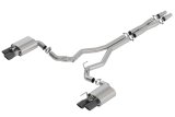Borla 2018 Ford Mustang GT 5.0L AT/MT 3in ATAK Catback Exhaust Black Chrome Tips w/ Valves thumbnail 6