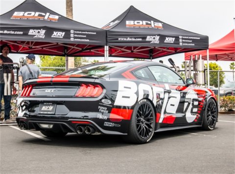 Borla 2018 Ford Mustang GT 5.0L AT/MT 3in S-Type Catback Exhaust Carbon Fiber Tips w/ Valves thumbnail 5
