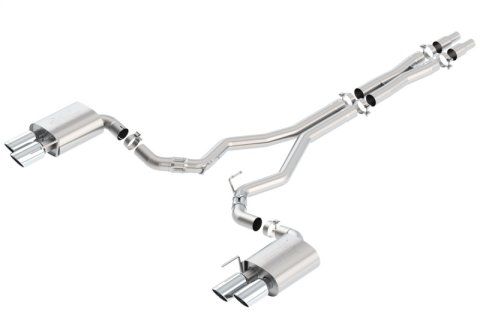 Borla 2018 Ford Mustang GT 5.0L AT/MT (w/o Valves) ATAK 3in Cat-Back Exhaust w/Polished Tips thumbnail 3
