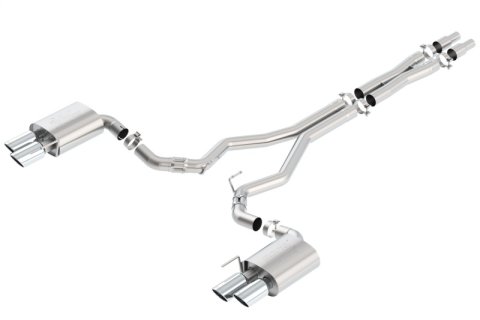 Borla 2018 Ford Mustang GT 5.0L AT/MT (w/o Valves) ATAK 3in Cat-Back Exhaust w/Polished Tips thumbnail 4