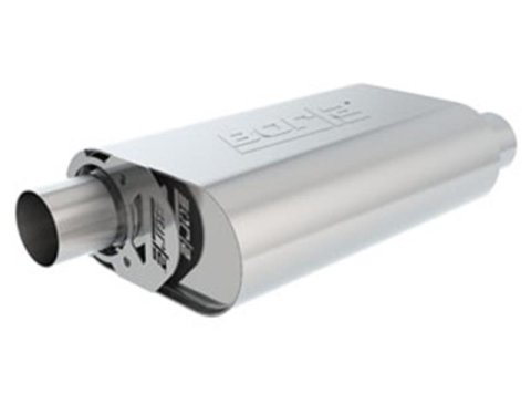 Borla CrateMuffler Stock SBC 283/327/350 2.5in Offset/Offset 14in x 4.35in x 9in Oval Muffler thumbnail 5