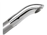 Borla Universal Polished Tip Single Round Turndown/Turnout (inlet 2 1/4in. Outlet 2 1/4in) thumbnail 4