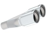 Borla Universal Polished Tip Dual Round Rolled Angle-Cut (inlet 2in. Outlet 3in) *NO Returns* thumbnail 2