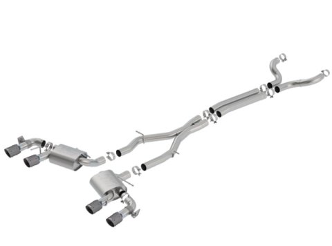 Borla 17-18 Chevrolet Camaro ZL1 6.2L V8 Atak Catback Exhaust w/ Dual Mode Valves CF Black Anod thumbnail 1