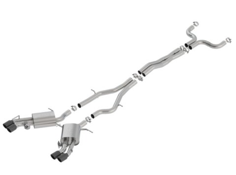 Borla 16-18 Cadillac CTS-V 6.2L V8 2.75in Diameter S Type Catback Exhaust w/ Valves Black Chrome Tip thumbnail 5