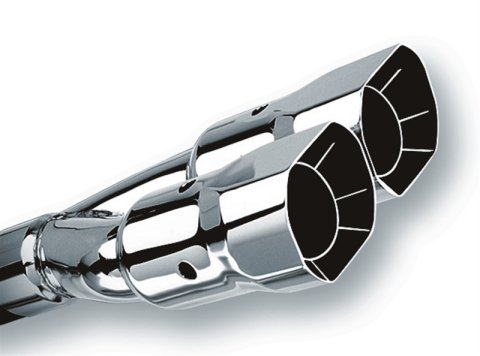 Borla Universal Polished Tip Dual Square Angle-Cut Intercooled (inlet 2 1/2in. Outlet 2 7/8 x 3 3/8i thumbnail 3