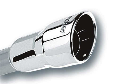Borla 3in Inlet 4.25in Round Rolled Angle Cut x 4in Long Universal Exhaust Tips thumbnail 1