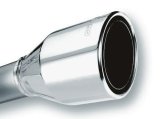 Borla 2.5in Inlet 4.5in Round Rolled Angle Cut Phantom X 7.75in Long Embossed Universal Exhaust Tips thumbnail 6