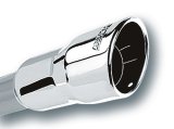 Borla 2.25in Inlet 3.5in Round Rolled Angle Cut Intercooled Outlet x 6.5in Long Embossed Tip thumbnail 2