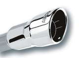 Borla 2.25in Inlet 3.5in Round Rolled Angle Cut Intercooled Outlet x 6.5in Long Embossed Tip thumbnail 4