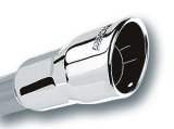 Borla 2.25in Inlet 3.5in Round Rolled Angle Cut Intercooled Outlet x 6.5in Long Embossed Tip thumbnail 5