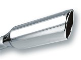 Borla 2.25in Inlet 4in Round Rolled Angle Cut x 12in Long Embossed Exhaust Tip thumbnail 1
