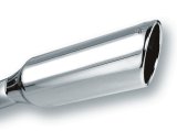 Borla 2.25in Inlet 4in Round Rolled Angle Cut x 12in Long Embossed Exhaust Tip thumbnail 2