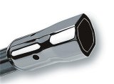Borla 2.25in Inlet 3.38in x 3.0in Square Angle Cut Phantom x 6.5in Long Universal Exhaust Tips thumbnail 1