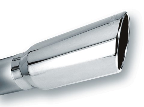 Borla 4in Inlet 5in Round Rolled Angle Cut w/ Clamp x 14in Long Exhaust Tip thumbnail 2
