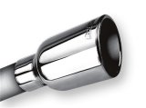 Borla 2.25in Inlet 3.19in Round Rolled Angle Cut Outlet x 5in Long Embossed Tip thumbnail 1
