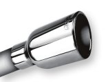 Borla 2.25in Inlet 3.19in Round Rolled Angle Cut Outlet x 5in Long Embossed Tip thumbnail 2