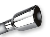 Borla 2.25in Inlet 3.19in Round Rolled Angle Cut Outlet x 5in Long Embossed Tip thumbnail 4