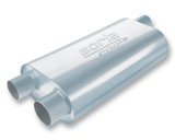 Borla Universal Oval Transverse Single 3in Inlet/2.5in Outlet 19in x 10.25in x 5.5in Turbo Muffler thumbnail 6