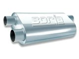 Borla Universal Oval Transverse Single 3in Inlet/2.5in Outlet 19in x 10.25in x 5.5in Turbo Muffler thumbnail 7