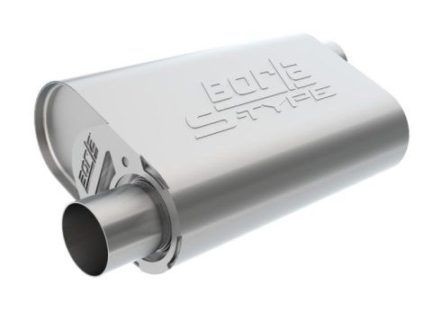 Borla CrateMuffler Mopar BB 383/413/426/440 S-Type 2.5in Offset/Offset 14inx4.35inx9in Oval Muffler thumbnail 4