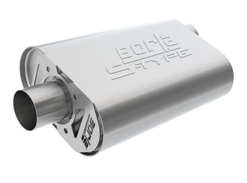 Borla CrateMuffler Mopar BB 383/413/426/440 S-Type 2.5in Offset/Offset 14inx4.35inx9in Oval Muffler thumbnail 5