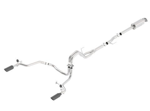 Borla 15-16 Ford F150 3.5L EcoBoost Ext. Cab Black Chrome CB Exhaust ATAK Single Split Rear Exit thumbnail 1
