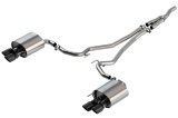 Borla 19-20 Ford Mustang Ecoboost 2.3L 2.25in S-type Exhaust w/ Valves - Black Chrome Tips thumbnail 1