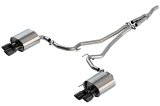 Borla 19-20 Ford Mustang Ecoboost 2.3L 2.25in S-type Exhaust w/ Valves - Black Chrome Tips thumbnail 2