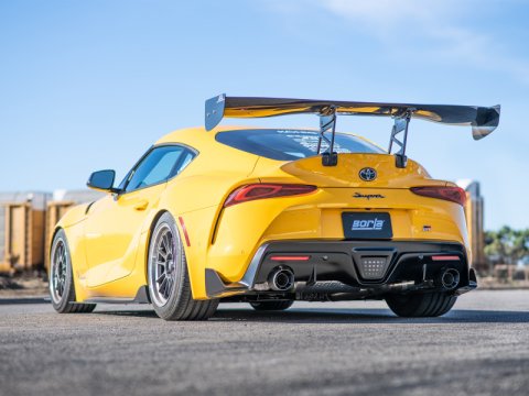 Borla 2020 Toyota Supra GR 3.0L I6 3in ATAK Catback Exhaust - Carbon Fiber Tips thumbnail 2