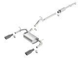 Borla 12-16 Jeep Wrangler 3.6L AT/MT 4DR 4WD S SQ RL AC SR 2.5in 2in TIP 3.5inx3.28in Black Chrome thumbnail 8