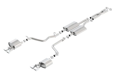 Borla 11-14 Dodge Challenger 3.6L AT/MT RWD 2Dr Single Split Rear Exit Rectangle Tip Catback Exhaust thumbnail 1