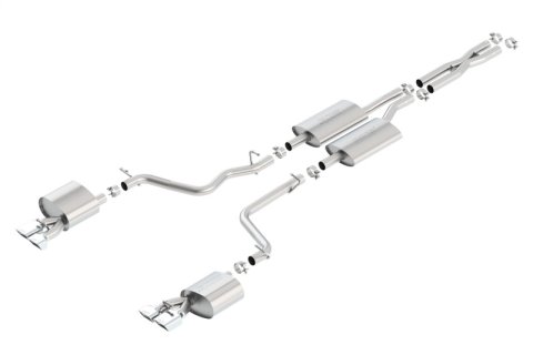 Borla 11-14 Dodge Challenger 3.6L AT/MT RWD 2Dr Single Split Rear Exit Rectangle Tip Catback Exhaust thumbnail 5