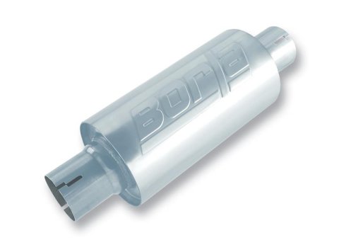 Borla S-Type Muffler 2.5in Inlet/Outlet 5in Round x 10in w/Notch thumbnail 1