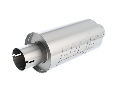 Borla S-Type Muffler 2.5in Inlet/Outlet 5in Round x 10in w/Notch thumbnail 2