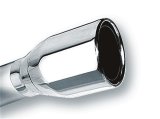 Borla 2.5in Inlet 4in Single Round Rolled Edge Outlet x 8in Long Weld On Exhaust Tip thumbnail 3