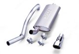 Borla 97-99 Jeep Wrangler 2.5/4.0L w/o Hitch Cat-Back 2.25in Single Sqr Angle Cut Phntm Rear thumbnail 1