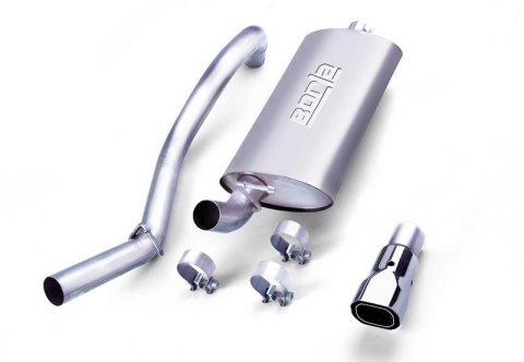 Borla 97-99 Jeep Wrangler 2.5/4.0L w/o Hitch Cat-Back 2.25in Single Sqr Angle Cut Phntm Rear