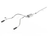 Borla 14 Silv/Sierra 1500 C/B Touring Exh/2.75in in Muffler 2.25inout 4inTIp SS Rear Exit-Blk Chrome thumbnail 1