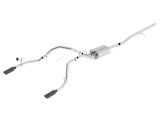 Borla 14 Silv/Sierra 1500 C/B Touring Exh/2.75in in Muffler 2.25inout 4inTIp SS Rear Exit-Blk Chrome thumbnail 3